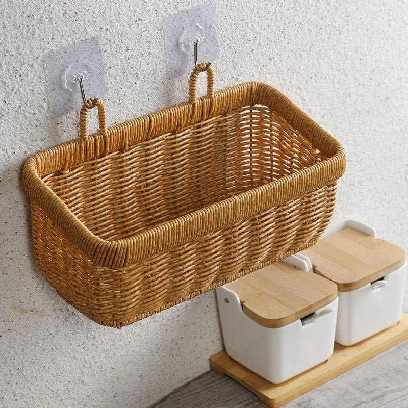 Wall-Mounted Woven Storage Baskets - Image 4