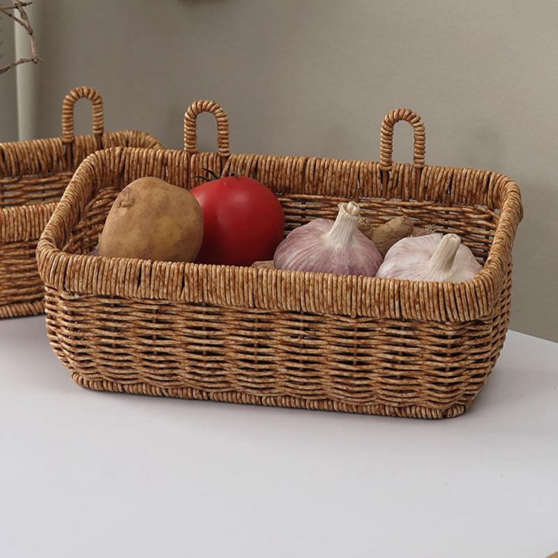 Wall-Mounted Woven Storage Baskets - Image 6