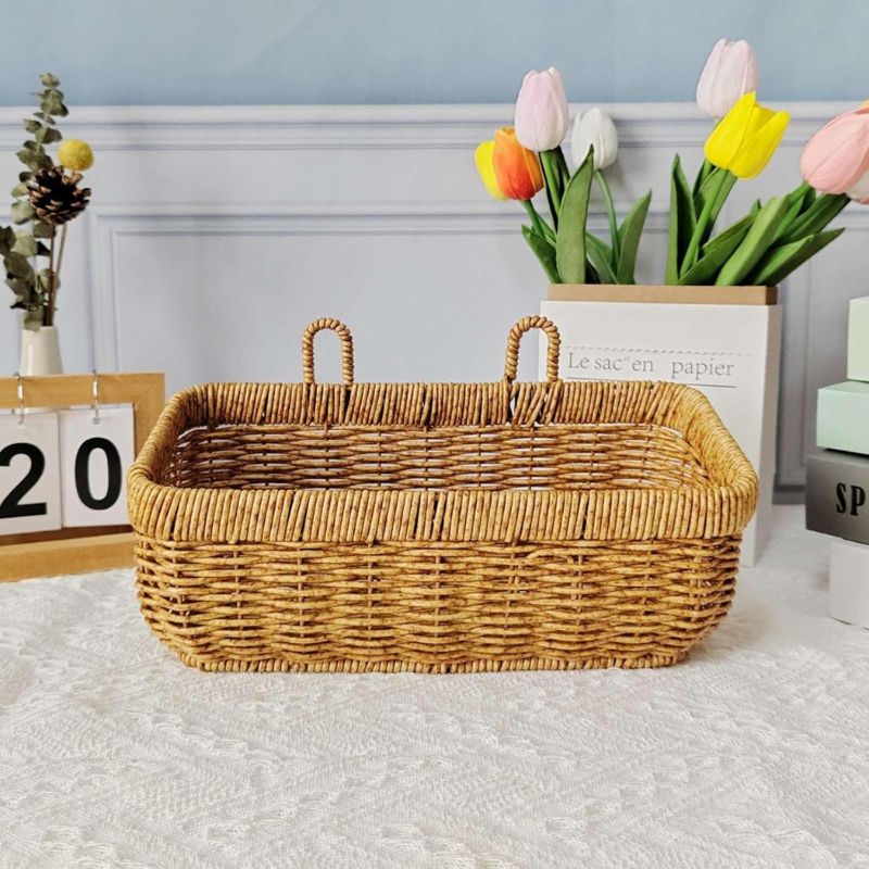 Wall-Mounted Woven Storage Baskets - Image 5