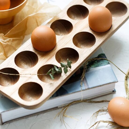 Wood Egg Holder Trays