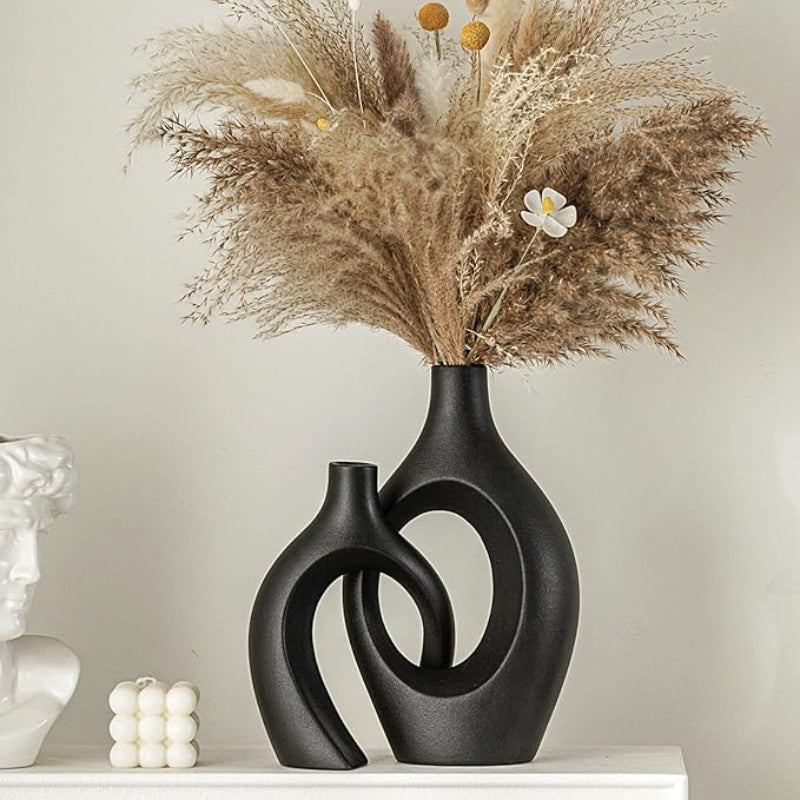 2-Piece Sculptural Ceramic Vase - Image 7