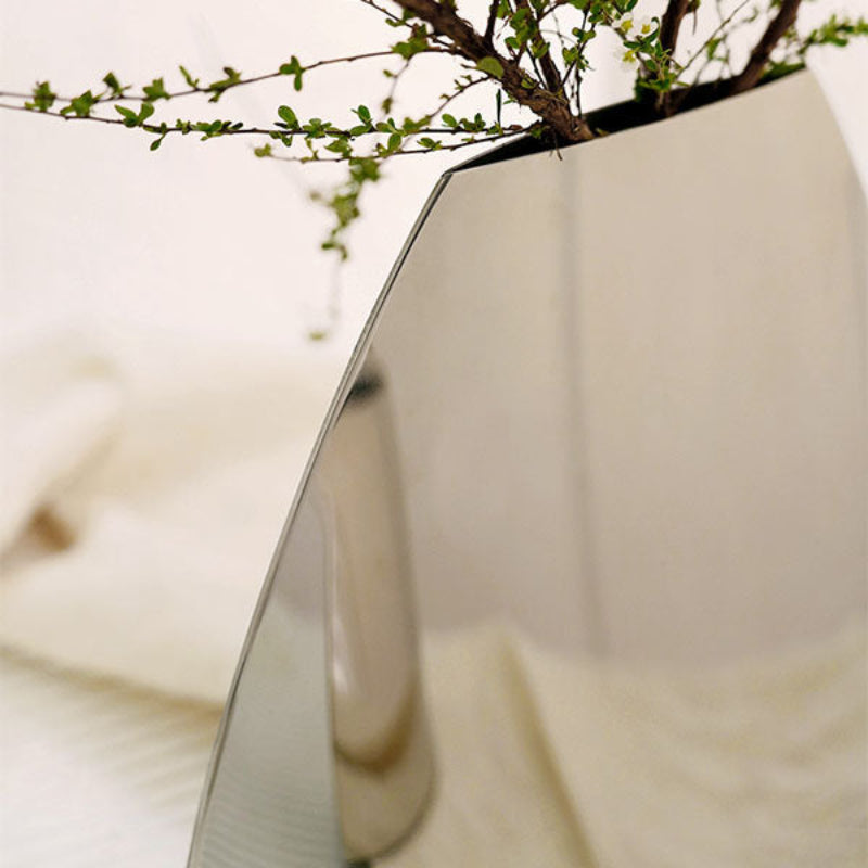 Silver Arched Mirror Vase - Image 6