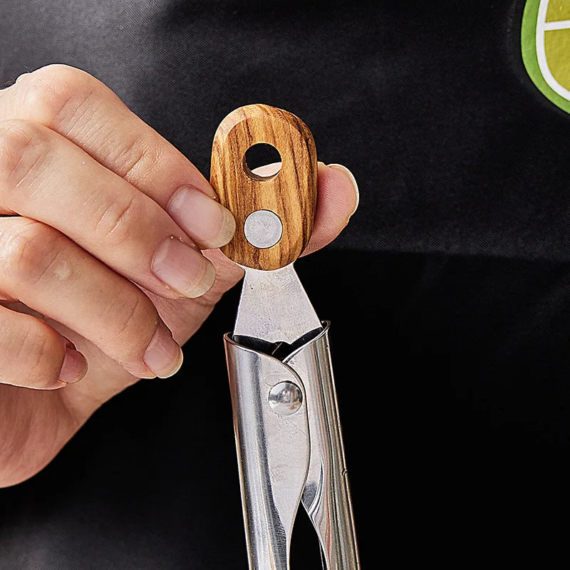 Stainless Steel and Wood Tongs - Image 5