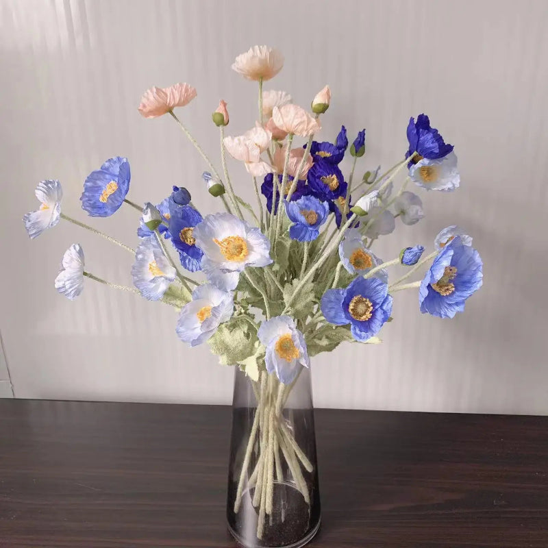 Faux Poppy Stems, Set of 6 - Image 3