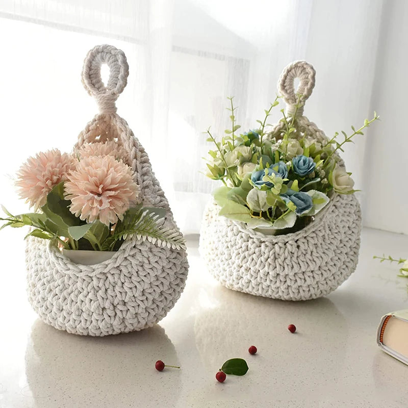 White Woven Storage Baskets - Image 3
