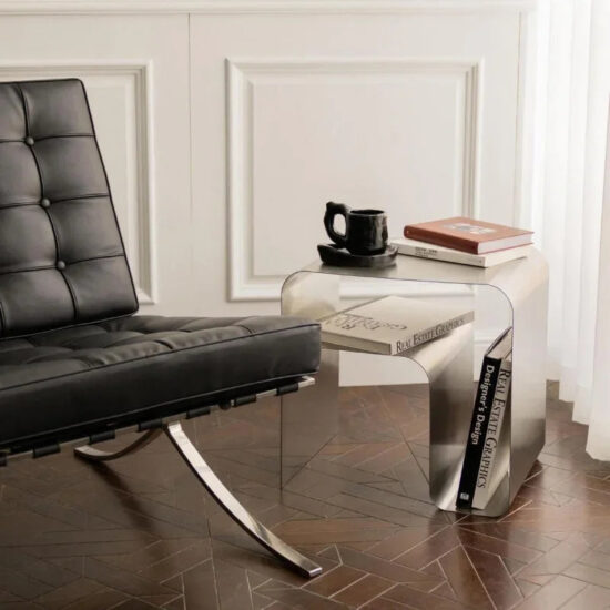 Minimalist Stainless Steel Side Table
