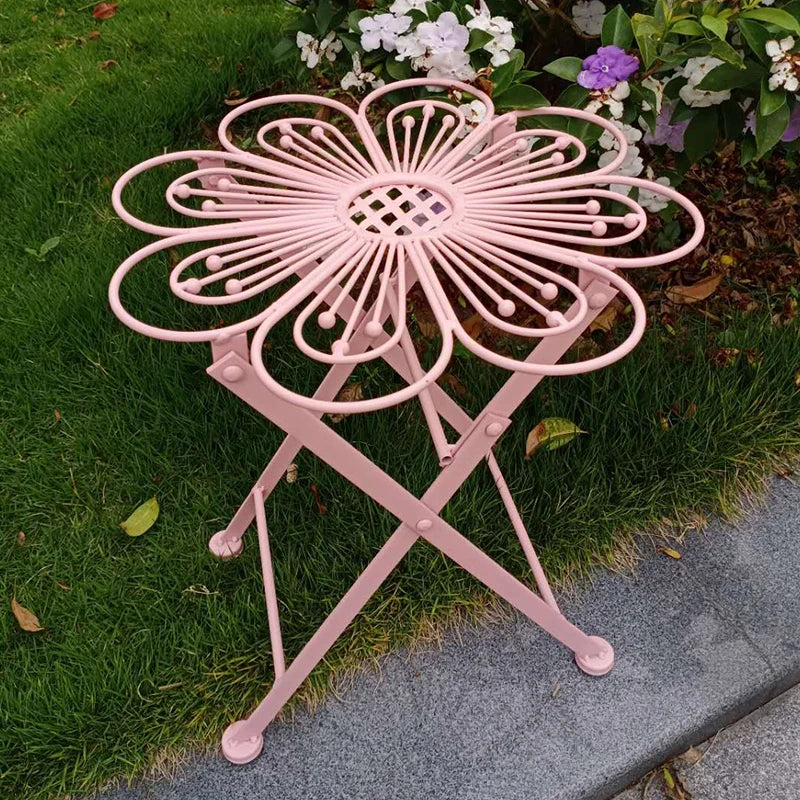 Metal Flower Bistro Table - Image 3