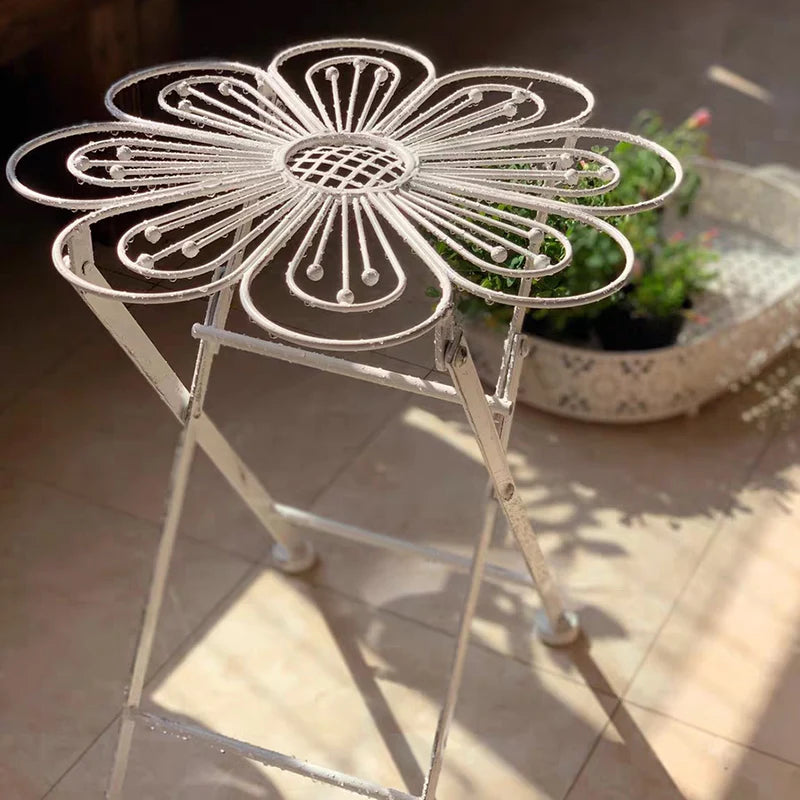 Metal Flower Bistro Table - Image 4