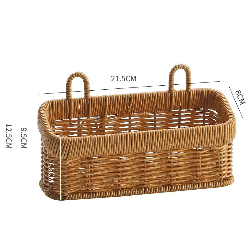 Wall-Mounted Woven Storage Baskets - Image 8