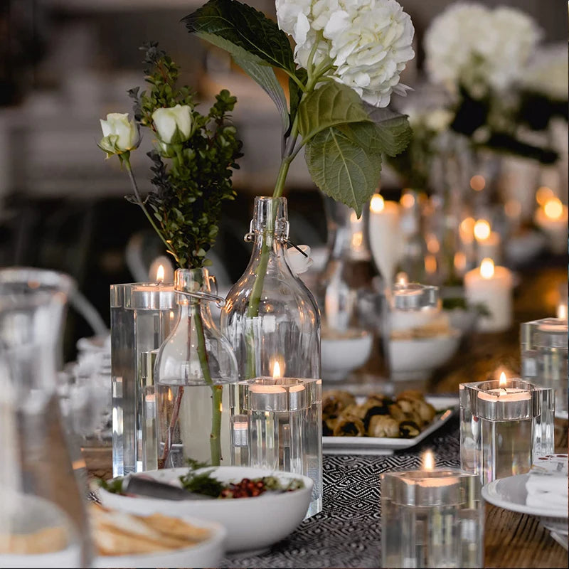 Square Glass Candle Holders - Image 4
