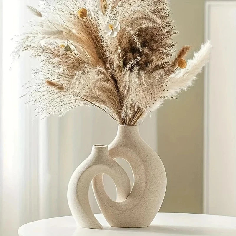 2-Piece Sculptural Ceramic Vase - Image 3