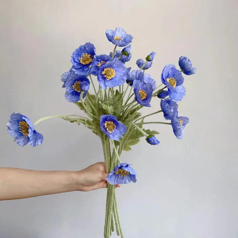 Faux Poppy Stems, Set of 6 - Image 4