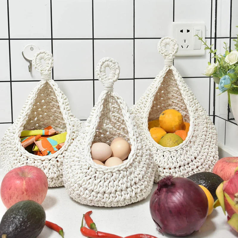 White Woven Storage Baskets - Image 2