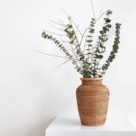 Woven Rattan Vase