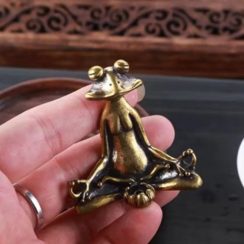 Zen Brass Incense Frog - Image 14