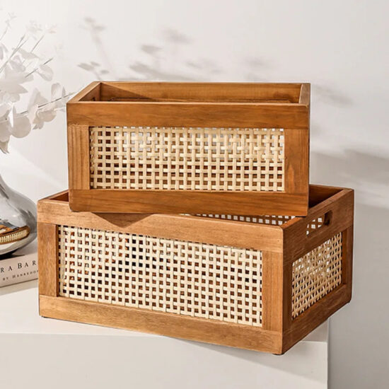 Woven Rattan Storage Basket