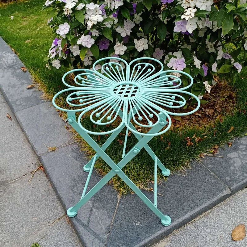 Metal Flower Bistro Table - Image 6