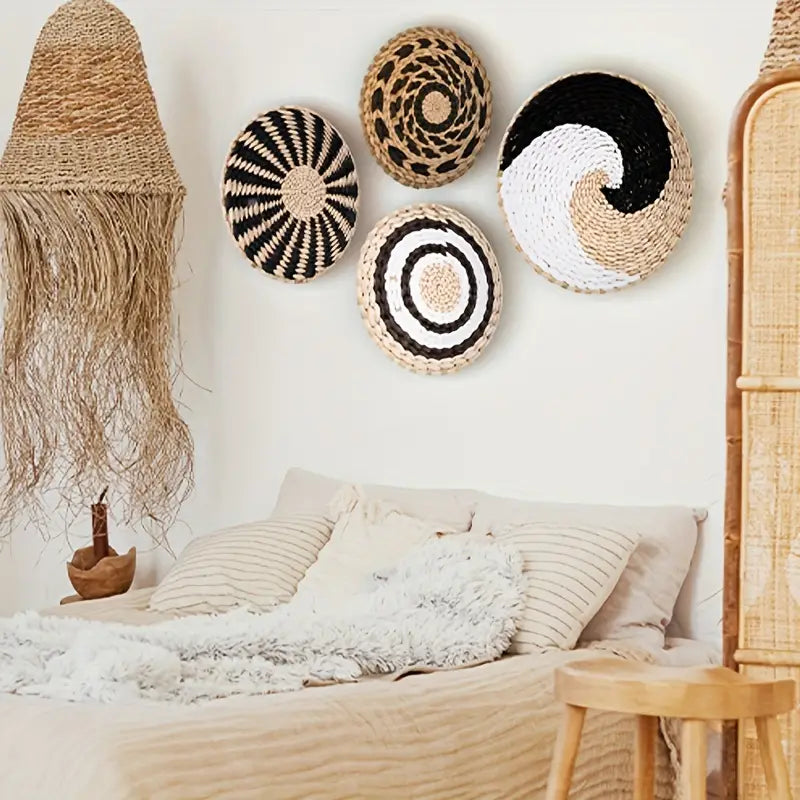 Handwoven Natural Wall Baskets - Image 3