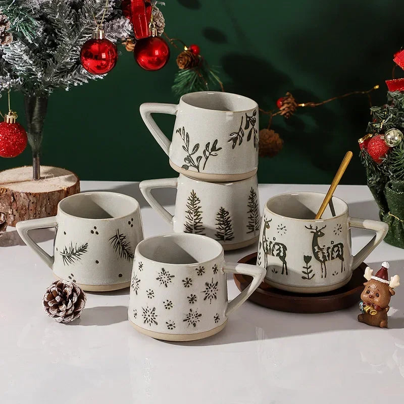 Botanical Ceramic Coffee Mugs - Image 3