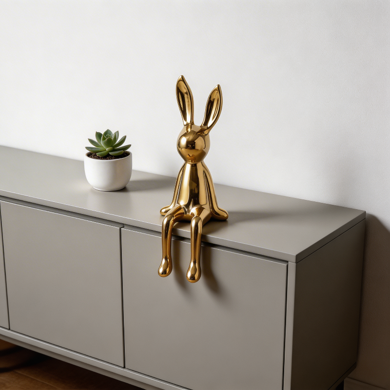 Emile Ceramic Rabbit Sculpture - Image 8