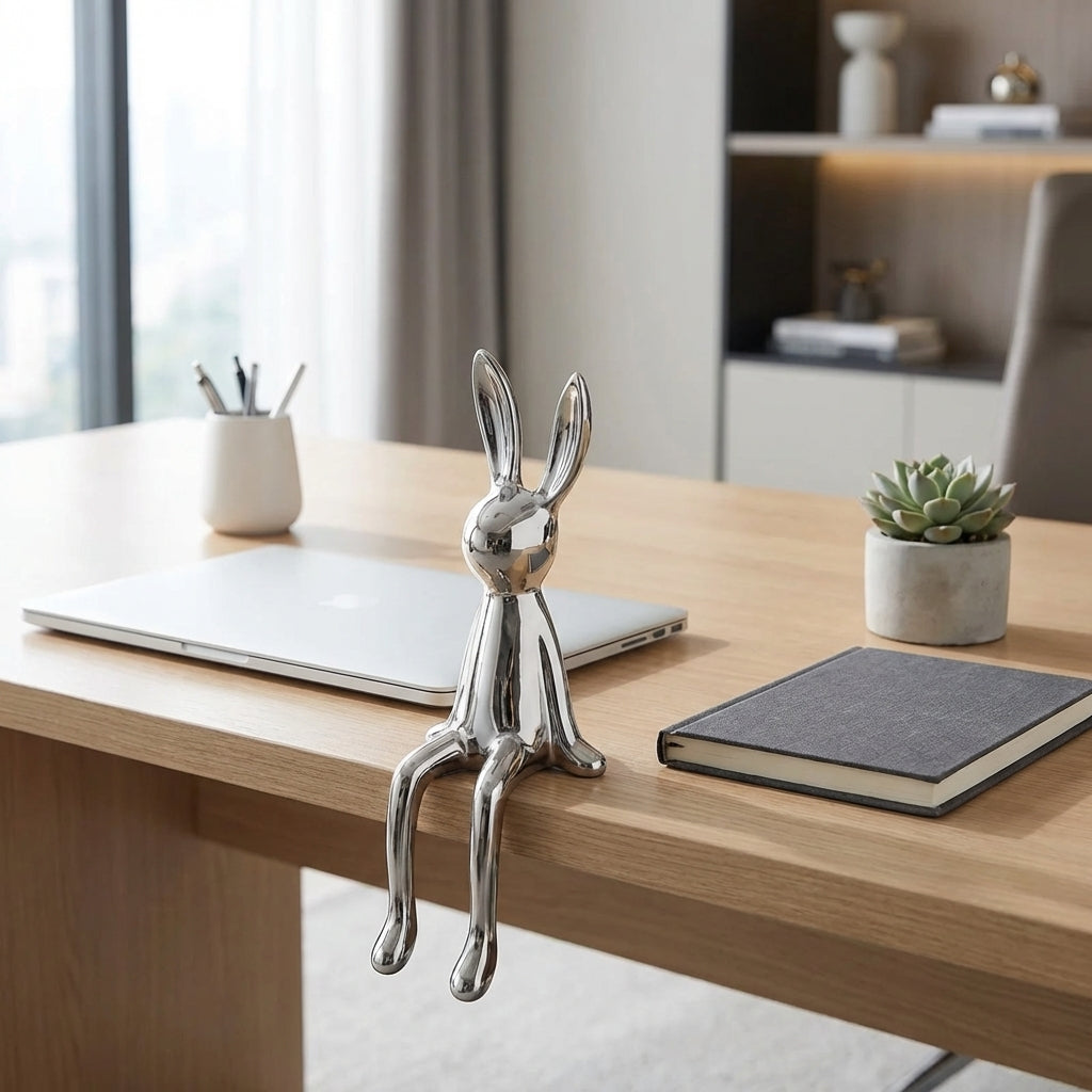 Emile Ceramic Rabbit Sculpture - Image 3