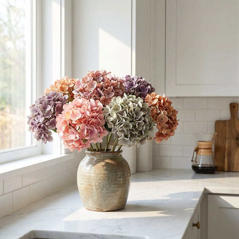 Faux Hydrangea Stem 24"