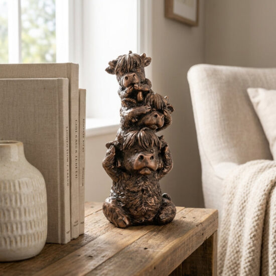 Hamish Highland Cow Resin Sculptures