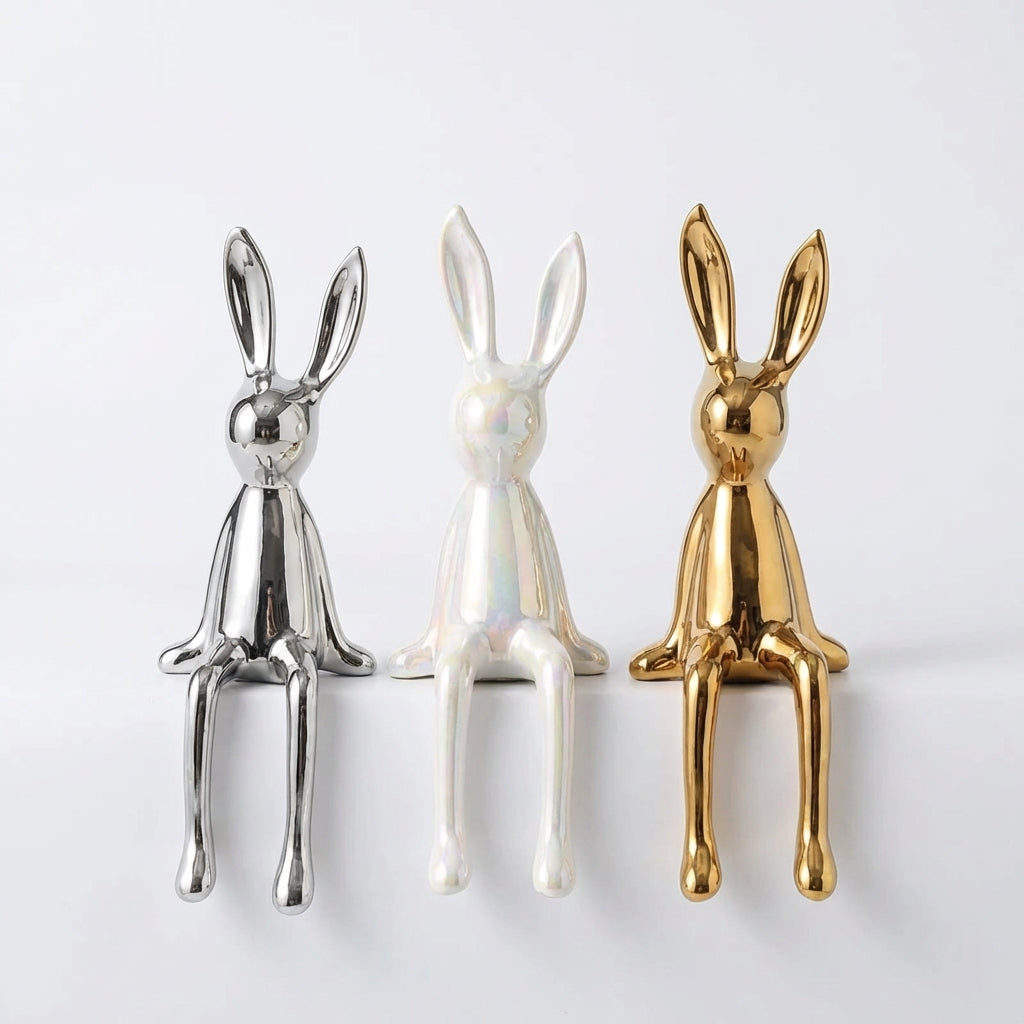 Emile Ceramic Rabbit Sculpture - Image 2