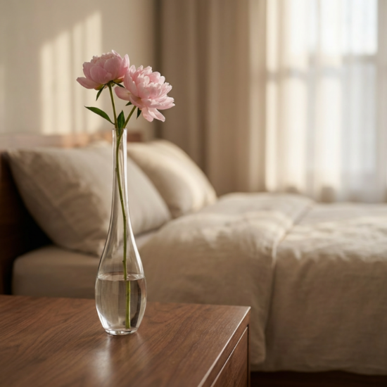 Lucia Hand-Blown Clear Glass Vase