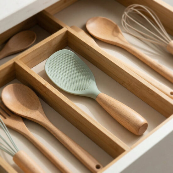 Flexible Silicone Spatula with Wooden Handle