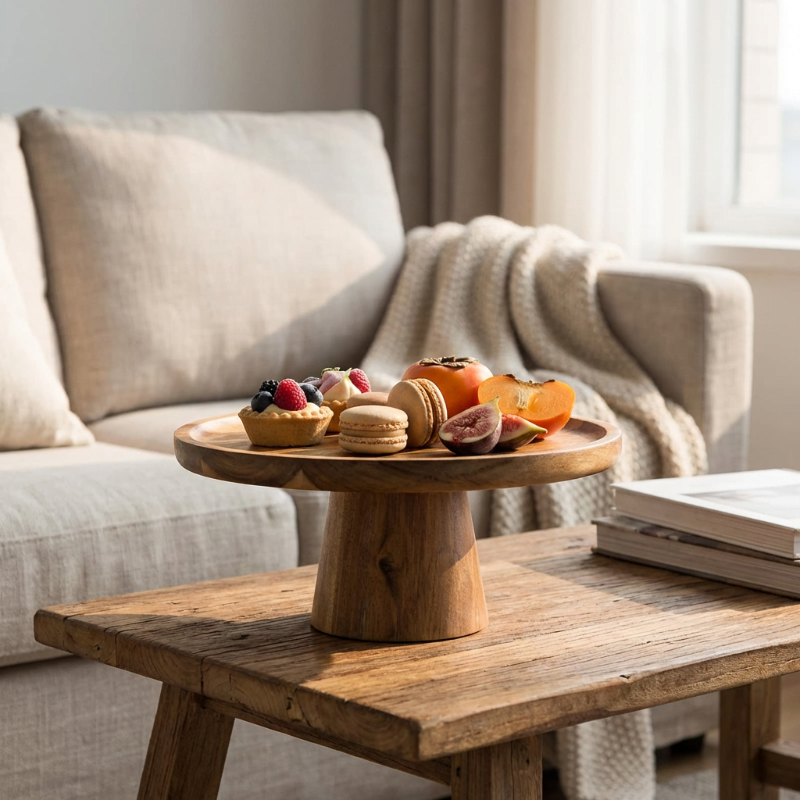 Solid Wood Pedestal Cake Stand - Image 4