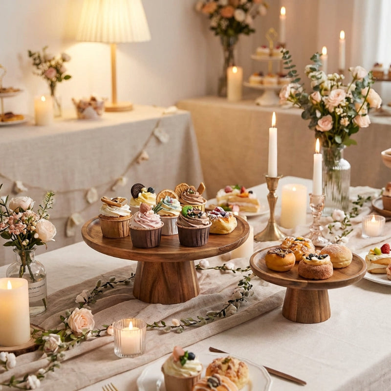 Solid Wood Pedestal Cake Stand - Image 7