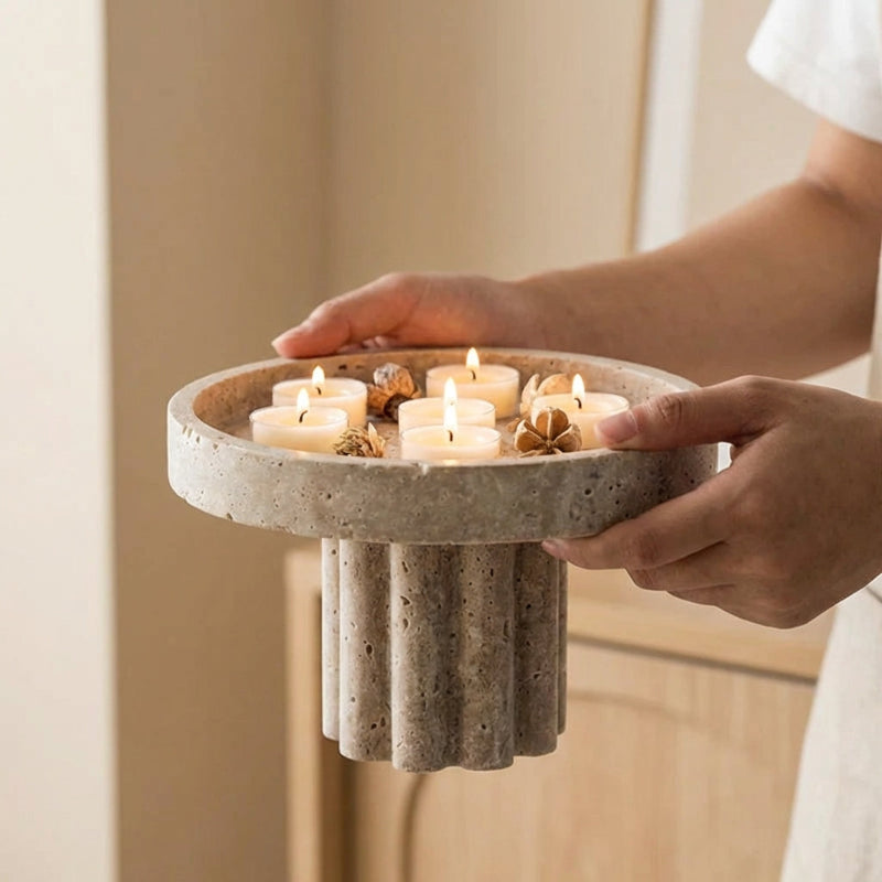Stone Pedestal Tray - Image 7