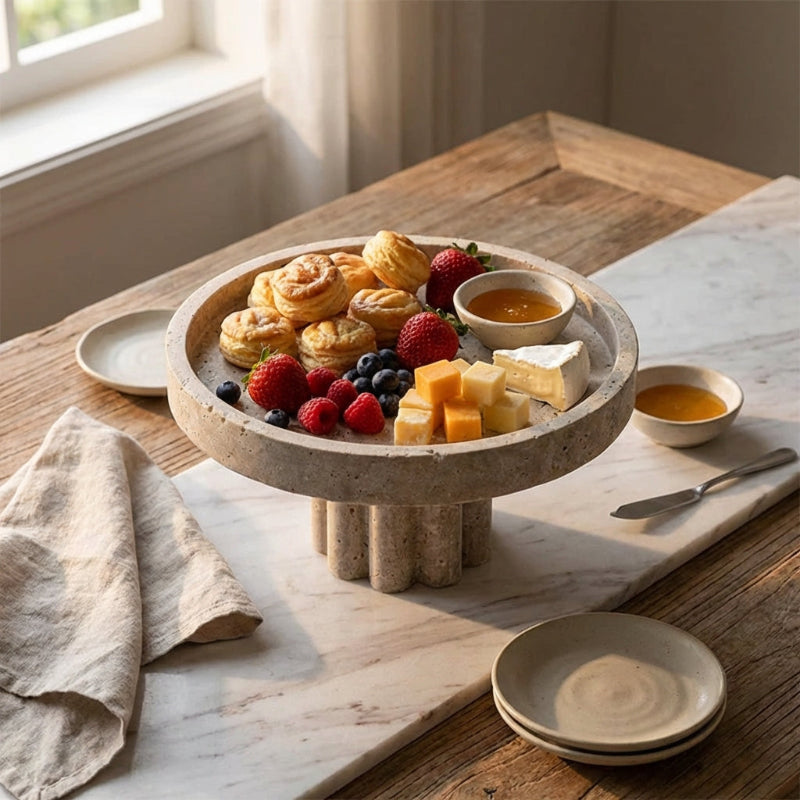 Stone Pedestal Tray - Image 5