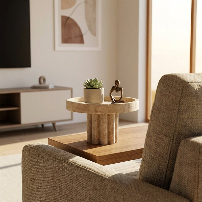 Stone Pedestal Tray