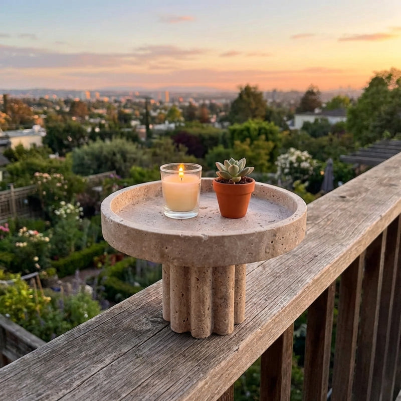 Stone Pedestal Tray - Image 9