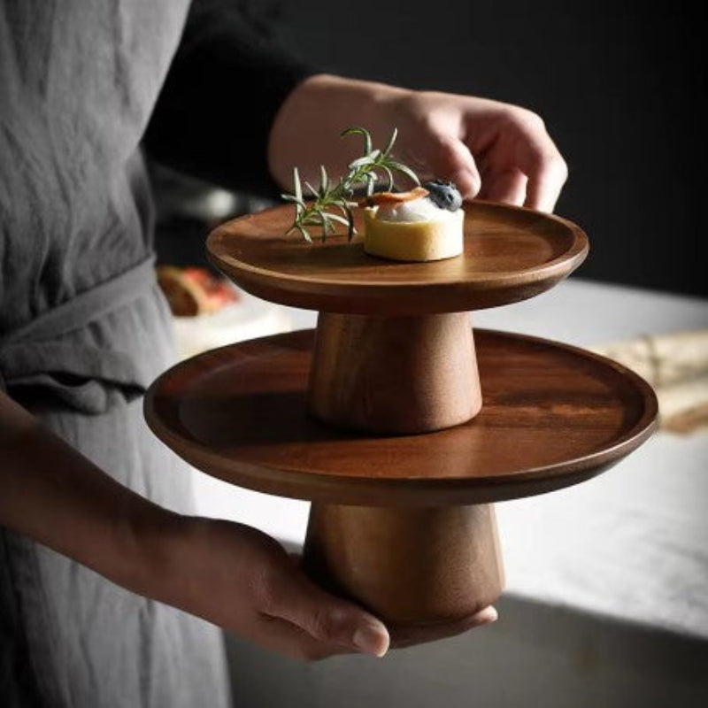 Solid Wood Pedestal Cake Stand - Image 6