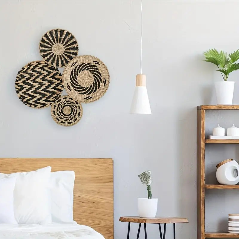 Handwoven Natural Wall Baskets - Image 2