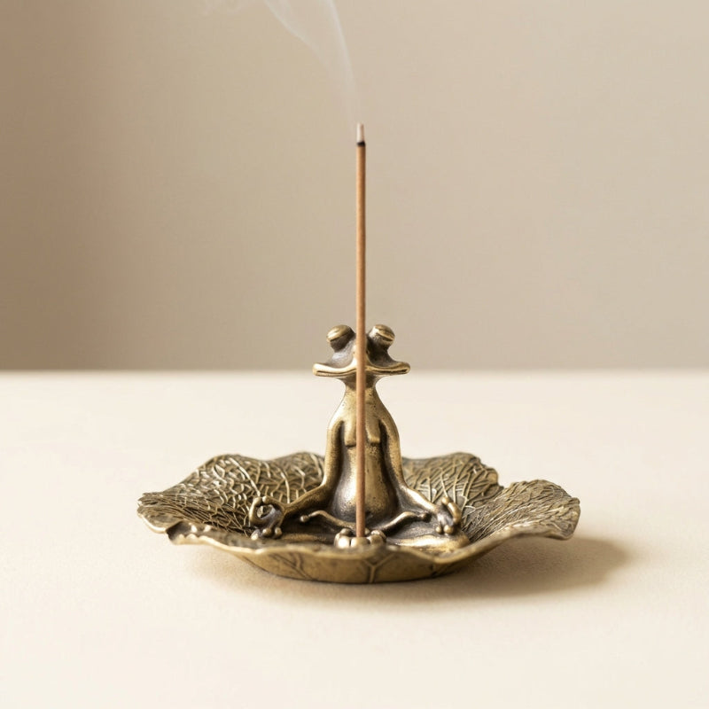 Zen Brass Incense Frog - Image 15