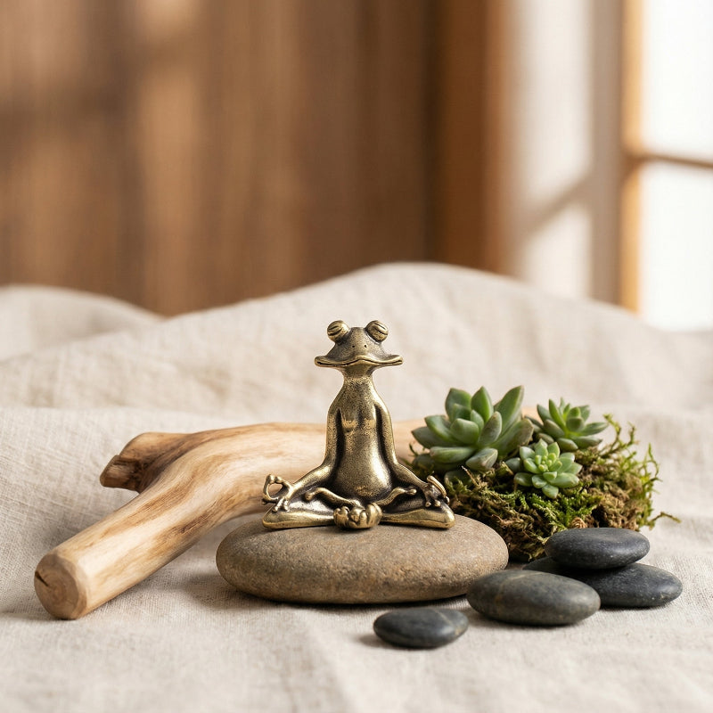 Zen Brass Incense Frog - Image 10
