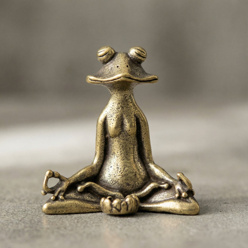 Zen Brass Incense Frog - Image 8