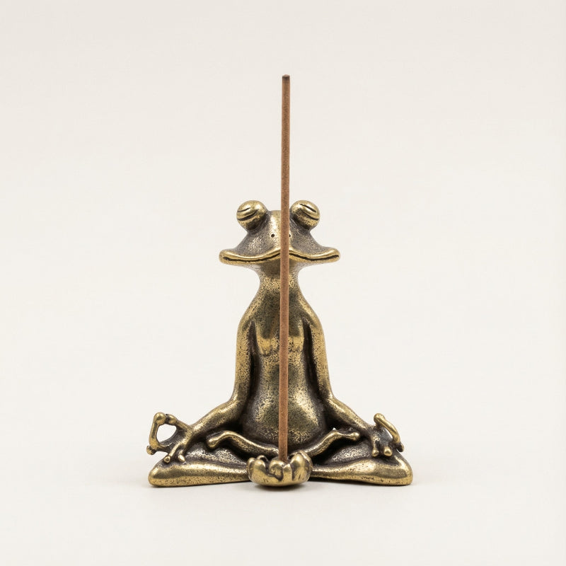 Zen Brass Incense Frog - Image 16